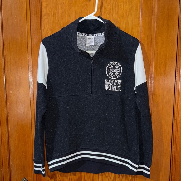 PINK Victoria's Secret Tops - 2/$20 PINK Victoria's Secret  Black and White Zip-Up Sweater